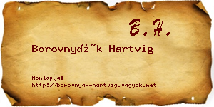 Borovnyák Hartvig névjegykártya